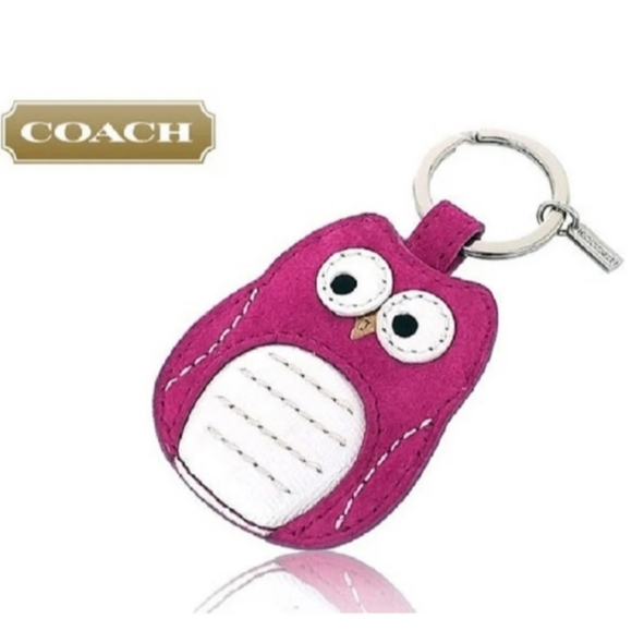 ☆L@@K☆Rare~NWT~Large Genuine Leather 🦉 OWL Keychain/Fob/Keyfob Collectible - Picture 8 of 14